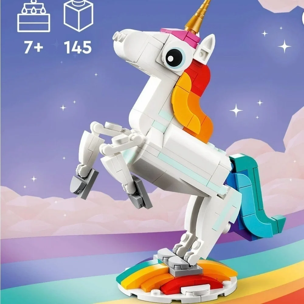 LEGO Creator 3 in 1 Magical Unicorn - Building Toy Set With 3 Building Options